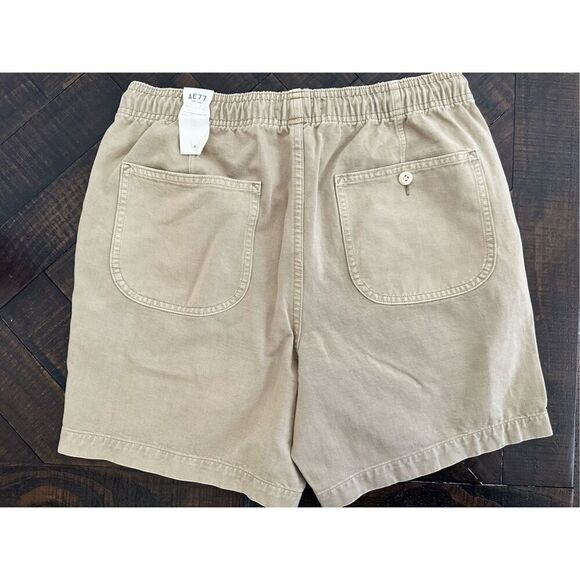 AE77 American Eagle Tan Men’s Pull On Shorts With Elastic Waist Size Small - Picture 4 of 5